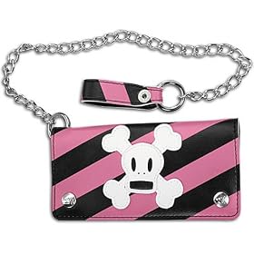 Paul Frank Women's Skurvy Striped Chain Wallet