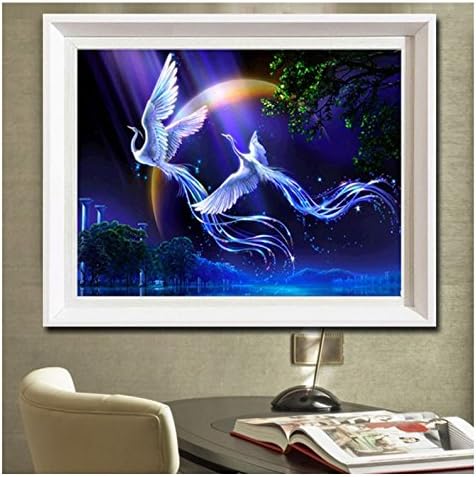 Cross Stitch Kit Diamond Painting, Phoenix 45x38cm. DIY Needlework Handmade Embroidery Home Room Decor