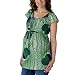 Liz Lange Blue/Green Boatneck Top - XXL