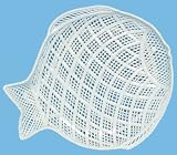 White Hand Made Ceramic Open Weave Pottery Flounder Fish Plate 12" x 11 1/2" x 1 1/4"