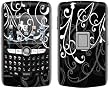 B&W Fleur Design Protective Skin Decal Sticker for Blackberry 8800/ 8820/ 8830/ World Cell Phones
