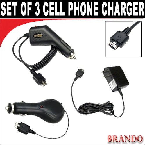 Cell phone combo pack, 1 car charger,1 retractable car charger, 1 travel charger for Your LG Flare LX165