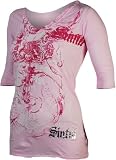 Sinful Cherub Fall 3/4 Sleeve V-Neck Women's Tee