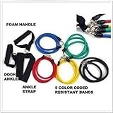 Ghope Home Work Out Resistance Bands Kit Set Abs Fitness Yoga Gym