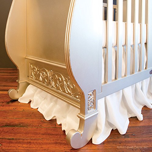 Bratt Decor chelsea sleigh crib antique silver