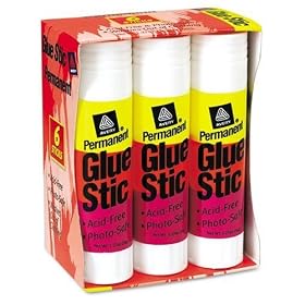 Avery Clear Application Permanent Glue Sticks, 1.27 oz, 6 per Pack (98073)