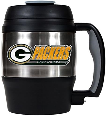 GREEN BAY PACKERS NFL 52OZ JUMBO HEAVY DUTY TRAVEL MUG
