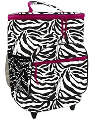 Lawn & Patio: Zebra Insulated Rolling Cooler Bag with Telescoping Handle, 16-inch, 21-quart Wheeled Cooler - Home Essentials