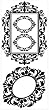 Deco Black Frames Peel and Stick Appliques