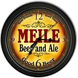 Meile 's Beer and Ale Black Cascading Pub Style Wall Clock