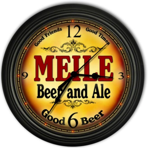 Meile 's Beer and Ale Black Cascading Pub Style Wall Clock