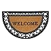 Achim Importing WRM1830FS6 Wrought Iron Rubber Mat Fleur De Lis Slice - 18 x 30
