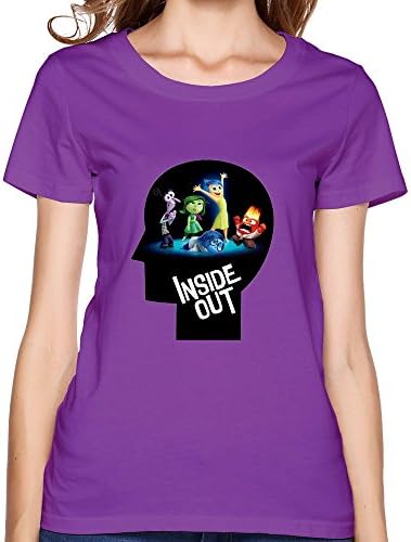 Purple Women's Inside Out Medium Round Neck T-shirts