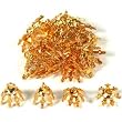 20 Bead Caps Gold Plated Necklace Chain Charm Bails