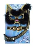 Deluxe Black Glitter Cat Costume Kit