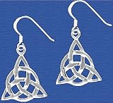 Sterling Silver Trinity Knot With Eternity Circle Earrings