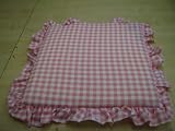 Dining Seat Chair Cushion Pad GINGHAM PINK 17X17