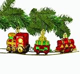 Barcana 3-Inch Shatterproof Train on Track, Christmas Ornament