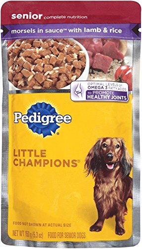 PEDIGREE LITTLE CHAMPIONS Senior Complete With Lamb and Rice Wet Dog Food 5.3 Ounces (Pack of 24)