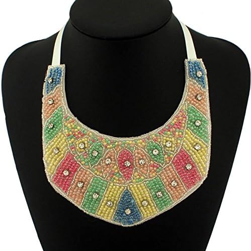 GDSTAR Multicolor Glass Beads Vivi Fake Collar Chokers Necklaces Grace Jewelry