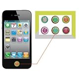 Skque Home Button Sticker for Apple iPhone iPad iPod Touch Polka Dots with Hearts