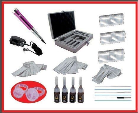 PRO New Permanent Makeup Tattoo Eyebrow Pen Machine Needles Inks Tips Set Lx-105