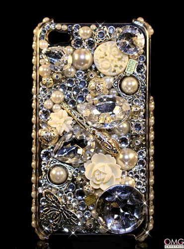 iPhone 4 & 4s Swarovski Crystal Bling Diamante Case Cover - 