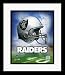 Oakland Raiders NFL Team Logo and Football Helmet Collage Framed 8 x 10 Photograph