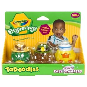 Crayola 3ct. TaDoodles Washable Easy Stampers (Crocodile, Beaver, Duck) by Crayola