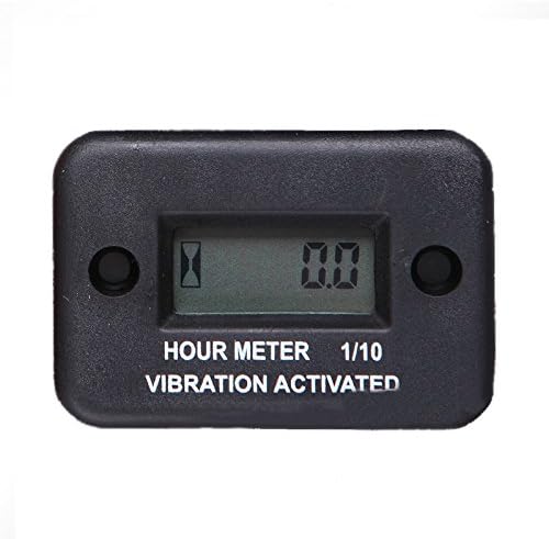 FLD Retail Package Waterproof Vibration Hour Meter Motorcycle ATV Snowmobile Boat Stroke Gas Engine Generator (BLACK)