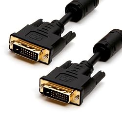 DVI-D / DVI-D Dual Link Cable, with Ferrite Bead, Black, 5 Meter (15 ft). DVI Vi