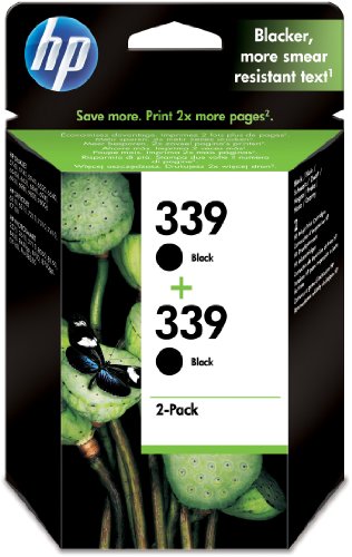 HP Original 339 Black Inkjet Print Cartridge 2-Pack 2x21ml