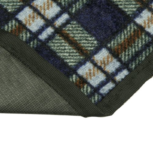 10T Picnic Couverture de pique-nique ou plage Bleu/Carreaux 150 x 130 cm