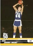 2007-08 (2008) Topps 50th Anniversary Limited Edition # 48 Jerry West / Los Angeles Lakers / NBA Basketball Trading Cards in a Protective Screw Down Display Case