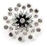 Sparkling Clear Crystal Corsage Brooch
