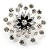 Sparkling Clear Crystal Corsage Brooch