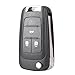 MALLOFUSA Uncut Key Shell Case Keyless Entry Shell Key Fob Compatible for 2010-2013 GMC Terrain & 2010-2013 Buick Lacrosse & 2011-2013 Buick Regal & 2012-2013 Buick Verano