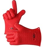 AYL® Silicone Heat Resistant Grilling BBQ Gloves Set: #1 Best Value ? Perfect For Use As Cooking Gloves, Baking, Smoking, Or Potholder ? For Use on Hot Food in High Temperature In The Kitchen, Use As Grilling Gloves, Oven Gloves, Or Even Camping! ?