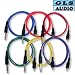6 3ft COLOR 1/4 TS RCA Patch Cable 3' GLS Audio