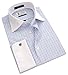 Labiyeur Men's Slim Fit French Cuff Striped Dress Shirt