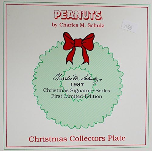 Peanuts 1987 Christmas Signature Series First Limited Edition Plate