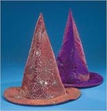 Adults FELT & SHIMMER FABRIC WITCHES Costume Party HAT