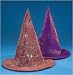 Adults FELT & SHIMMER FABRIC WITCHES Costume Party HAT
