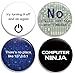 Funny Computer/IT Pinback Buttons (2.25 inches) - Set of 4