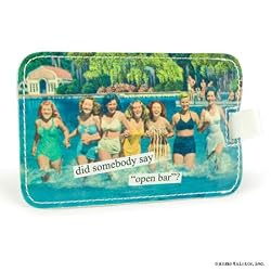 did somebody say "open bar"? Luggage Tag by Anne Taintor
