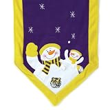 6' NCAA LSU Tigers Snowman Christmas Table Runner