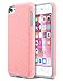 ULAK iPod Touch 6 Case,iPod Touch 5 Case,[SLICK ARMOR] Slim-Protection Hybrid Case Hard Cover - Retail Packaging - Baby Pink+Grey