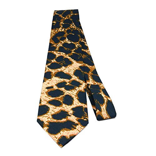 TieMart Men’s African Leopard Print Necktie Neckties Store