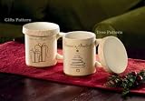 Snowlit Settings Collection - Ceramic Holiday Mugs (Tree Pattern)