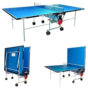 Butterfly Outdoor Home Rollaway Table Tennis Table Blue Top